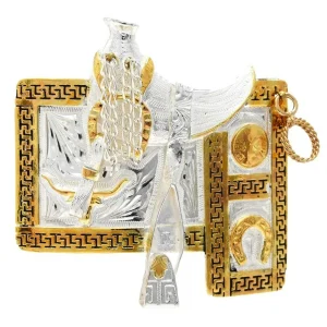 Hebilla con Silla de Montar de Alpaca Fina IMP-24251