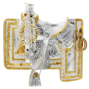 Hebilla con Silla de Montar de Alpaca Fina IMP-24252