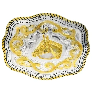 Hebilla Vaquera con Caballo de Alpaca Fina IMP-21121