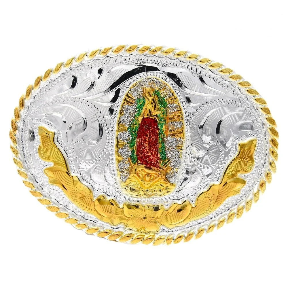 Hebilla Vaquera de Niño con Virgen de Guadalupe de Alpaca Fina IMP-20301 - Imagen 2