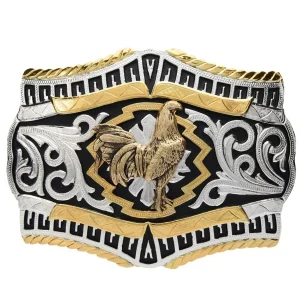 Hebilla Vaquera de Alpaca Fina con Gallo WD-1385