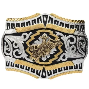 Hebilla Vaquera de Alpaca Fina con Jinete en Toro WD-1386