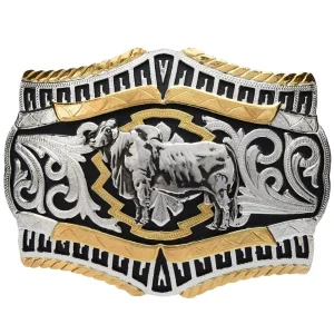 Hebilla Vaquera de Alpaca Fina con Toro WD-1383