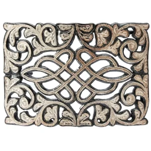 Hebilla Vaquera de Plata Original para Cinto con Grecas WD-1370