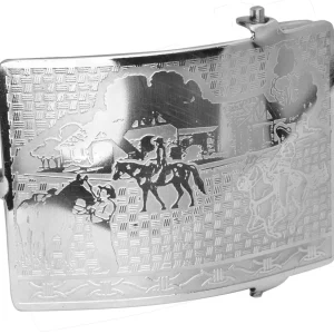 Hebilla Vaquera para Cinto con Escena Charra WD-1338