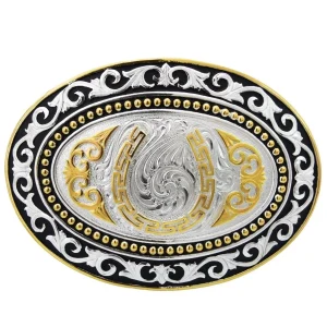 Hebilla Vaquera para Cinto con Herradura en Oro WD-1318