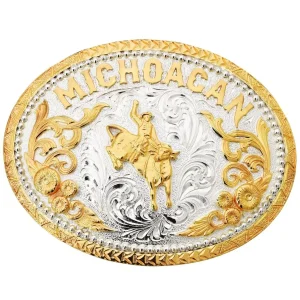 Hebilla Vaquera para Cinto con Leyenda de Michoacan WD-1274
