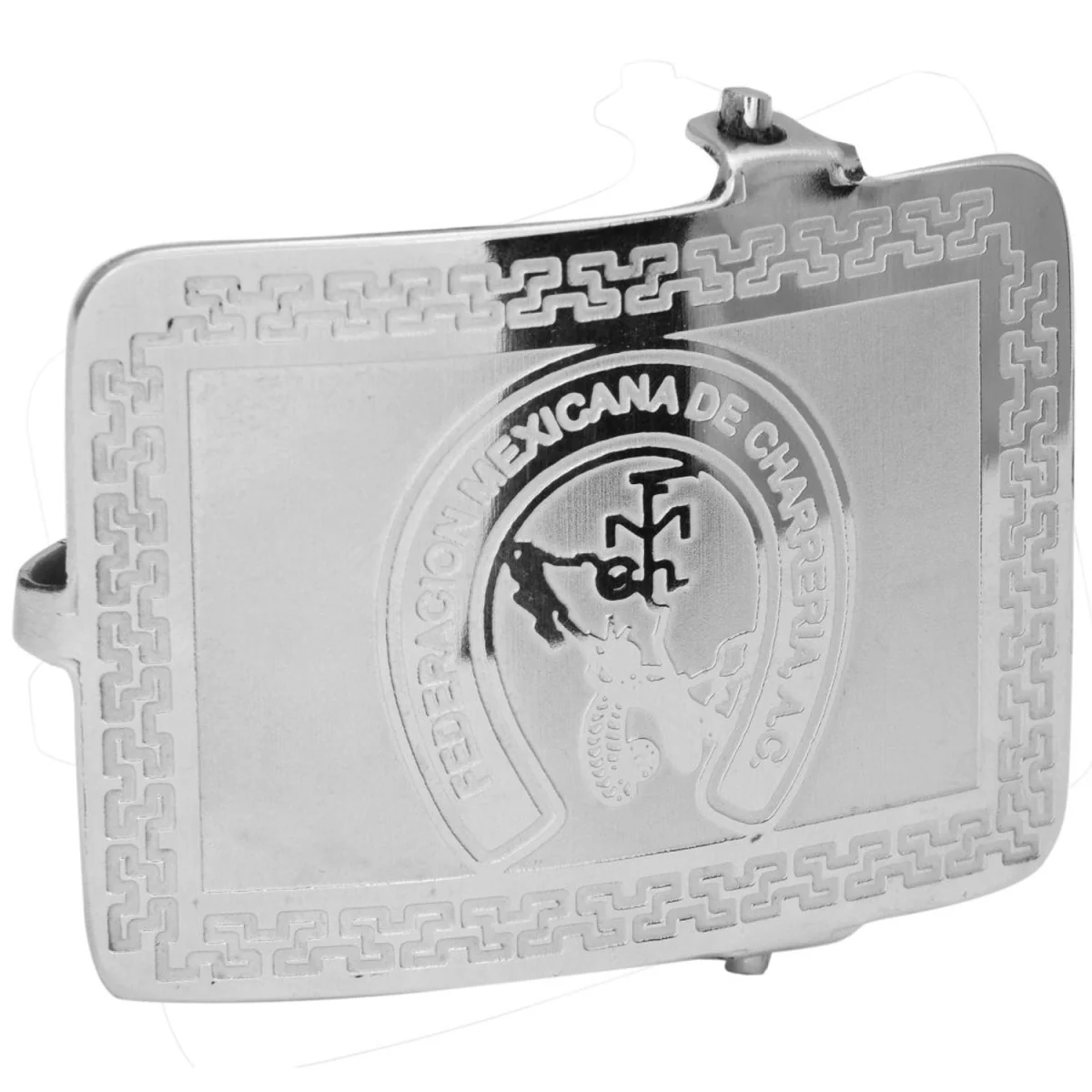 Hebilla Vaquera para Cinto con Logo de la Federacion de Charreria WD-1337 - Imagen 2