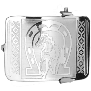 Hebilla Vaquera para Cinto de Niño Caballo con Herradura WD-1349