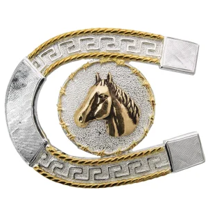 Hebilla Vaquera para Cinto con Herradura y Caballo WD-1314
