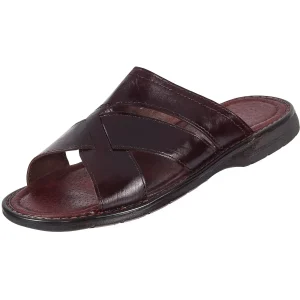 Huarache Artesanal Fino de Vestir Color Vino imp-31108