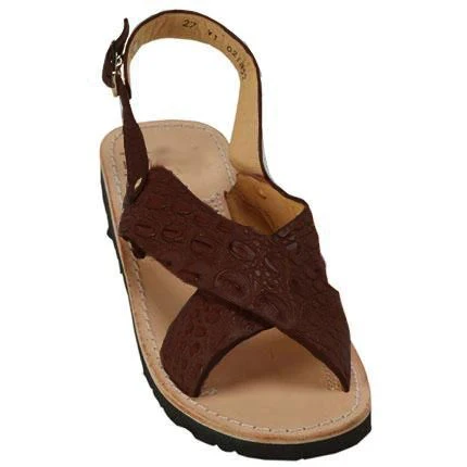 Huaraches de Cocodrilo Caiman Original Color Cafe Chocolate - Imagen 2