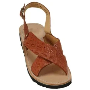 Huaraches de Cocodrilo Caiman Original Color Cognac