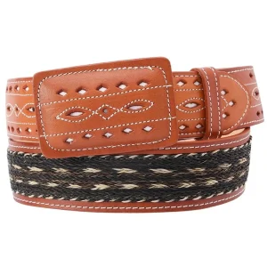 Cinto Charro de Cuero con Pelo de Caballo de 2" imp-14142