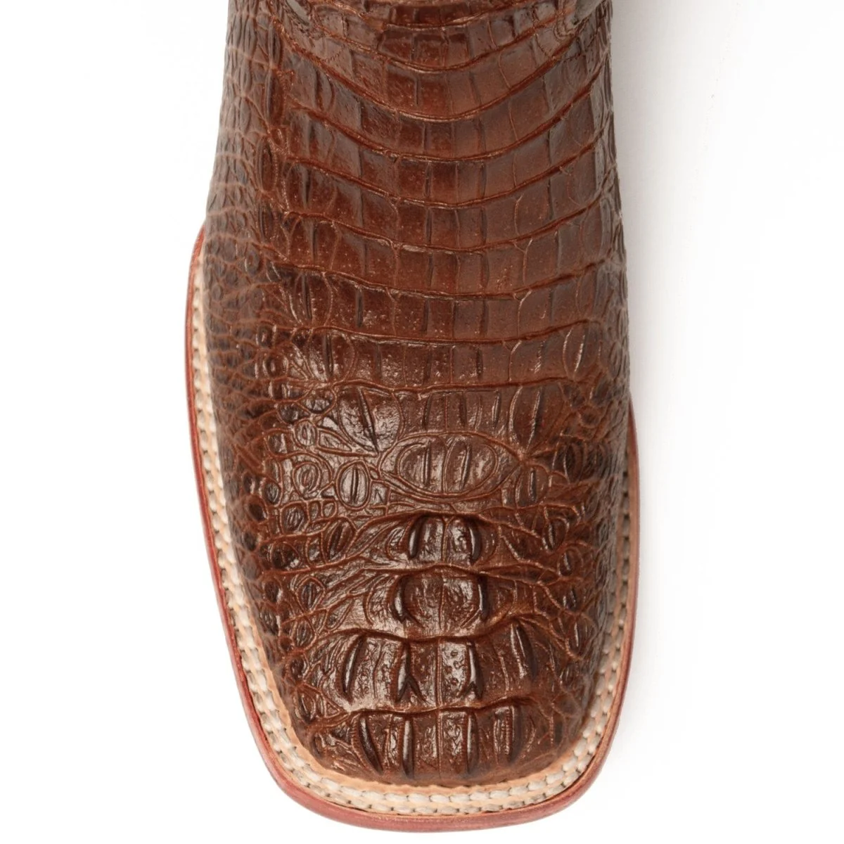 Men's Ferrini Caiman Crocodile Print Boots Handcrafted Rust 4039323 - Imagen 3