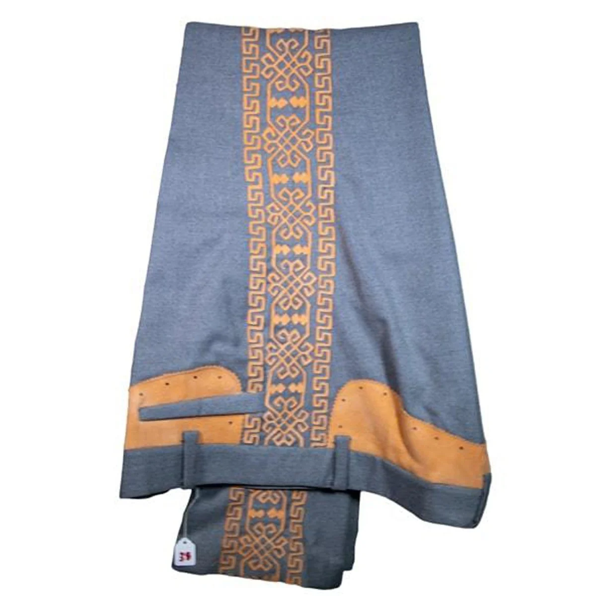 Pantalon Charro de Gala con Fino Bordado para Hombre Color Gris WD-1013