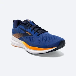 Tenis BrooksTrace 3 Forged Hombre Azul/Abrigo/Naranja