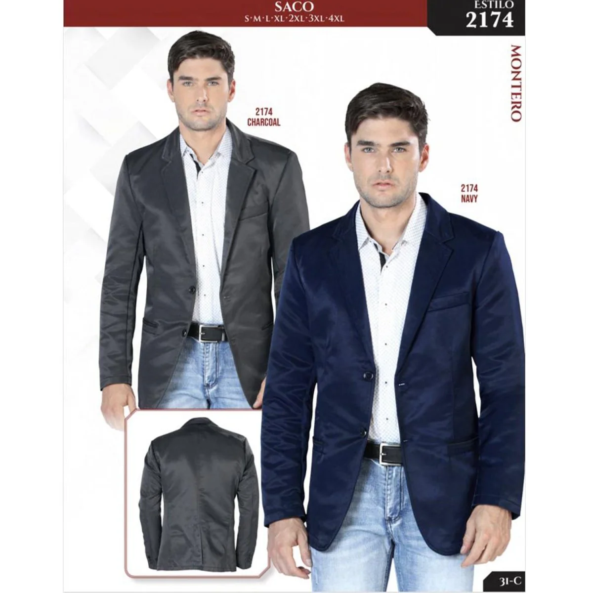 Saco Vaquero Gris MON-2174 - Imagen 4