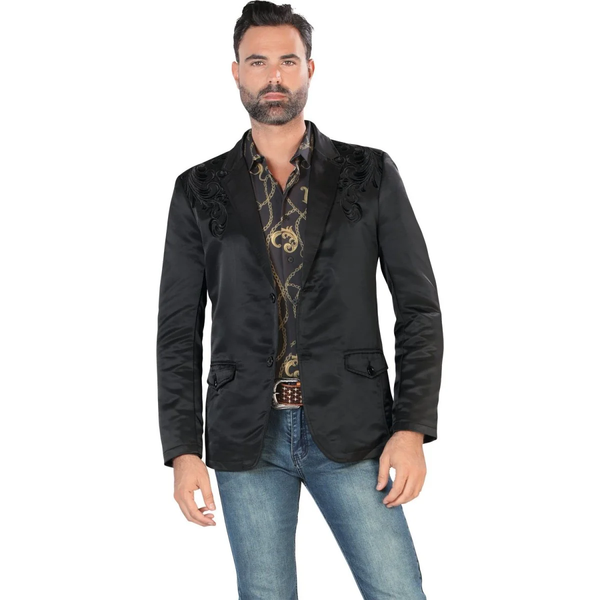Saco Vaquero para Hombre Montero Color Negro MON-2173NN - Imagen 2