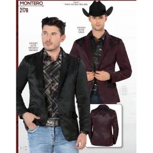 Saco Vaquero para Hombre Montero Color Negro MON-2178NN