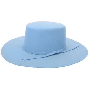 Sombrero Australiano Vaquero para Mujer de Lana Color Azul Cielo WD-556