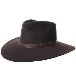 Sombrero Australiano Vaquero para Mujer de Lana Color Cafe WD-559