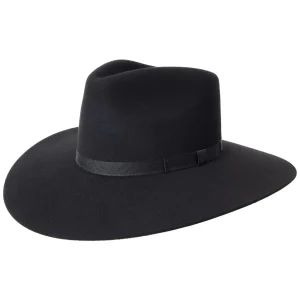 Sombrero Australiano Vaquero para Mujer de Lana Color Negro WD-561