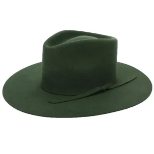 Sombrero Australiano Vaquero para Mujer de Lana Color Verde WD-557