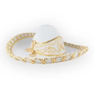 Sombrero Charro Infantil Blanco con Oro imp-71275