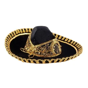 Sombrero Charro Infantil Negro con Oro