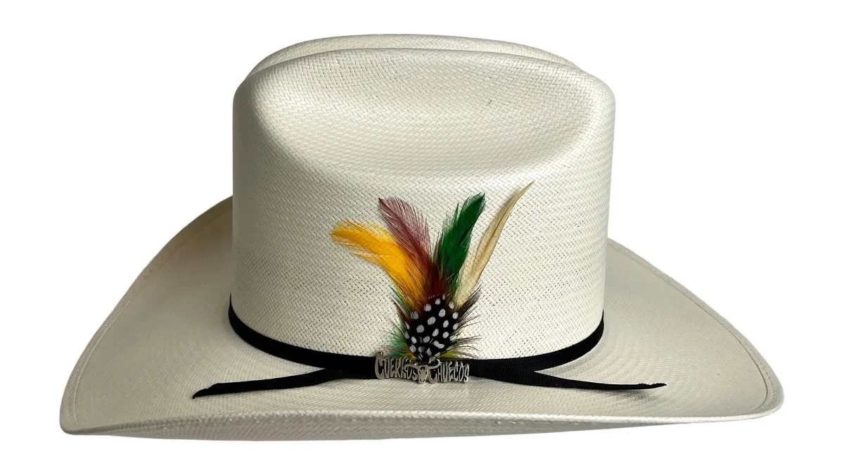 Sombrero Cuernos Chuecos 100X Horma Durango con Plumas - Imagen 7