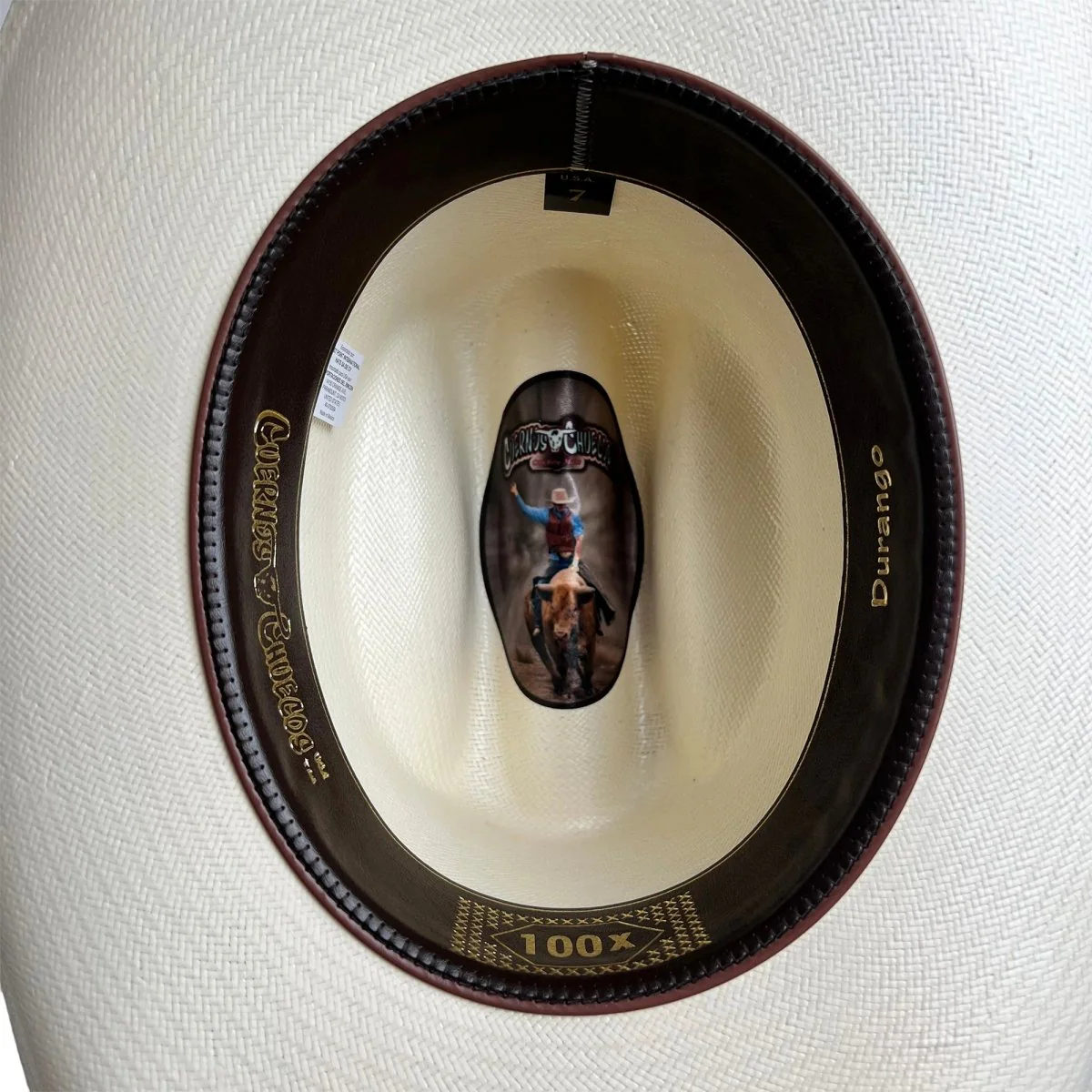 Sombrero Cuernos Chuecos 100X Horma Durango con Plumas - Imagen 8