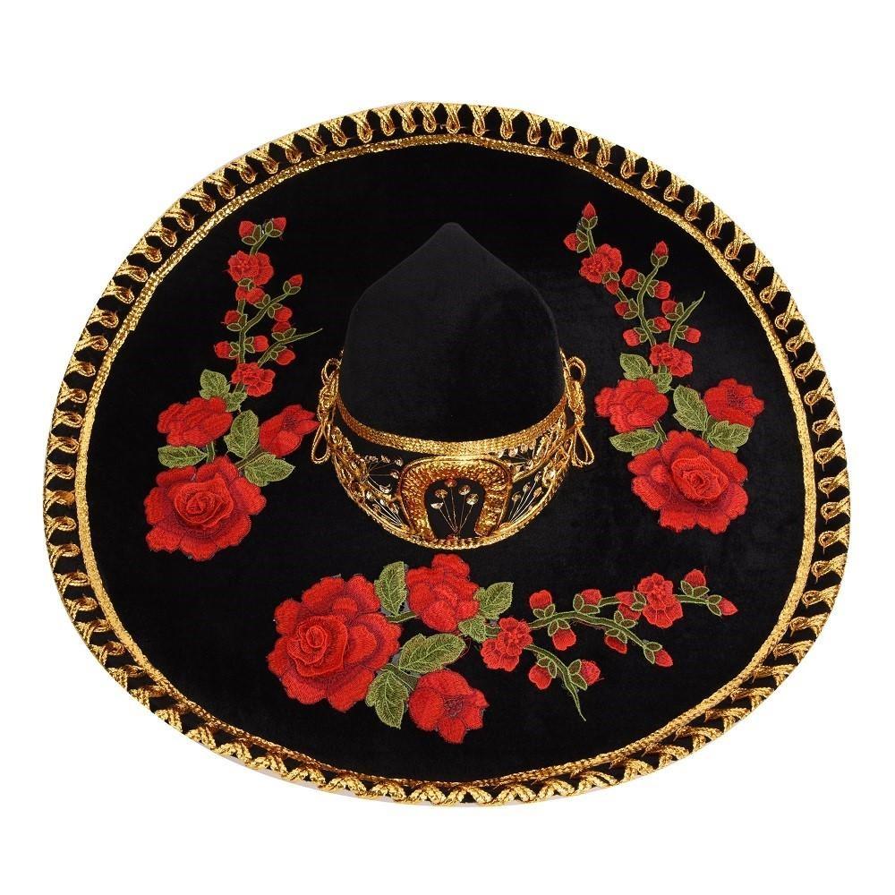 Sombrero de Charro de Gala Bordado con Flores para Mujer imp-71246