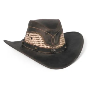 Sombrero de Piel Original Color Cafe Stone Hats TOM-7101
