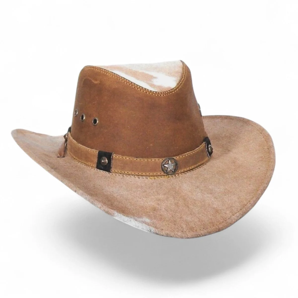Sombrero de Piel Original Color Cafe Stone Hats TOM-7108 - Imagen 2