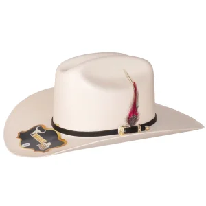 Sombrero Vaquero 10,000X Estilo El Fantasma con Plumas TEN-10KXFAN