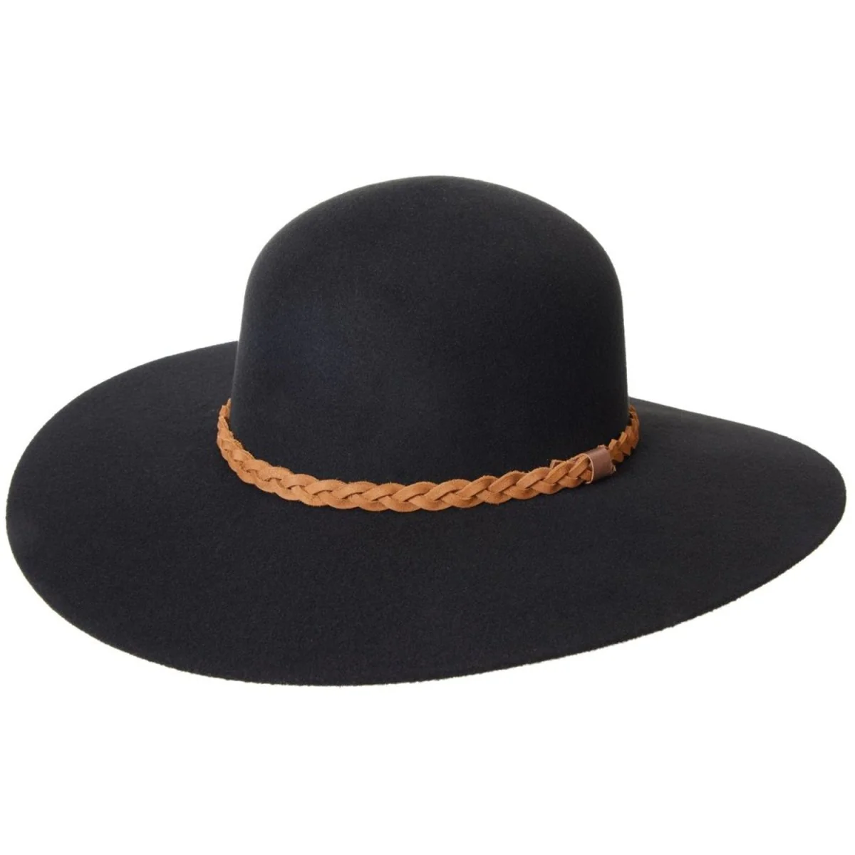Sombrero Vaquero para Mujer Horma Flopy de Lana Color Negro WD-563
