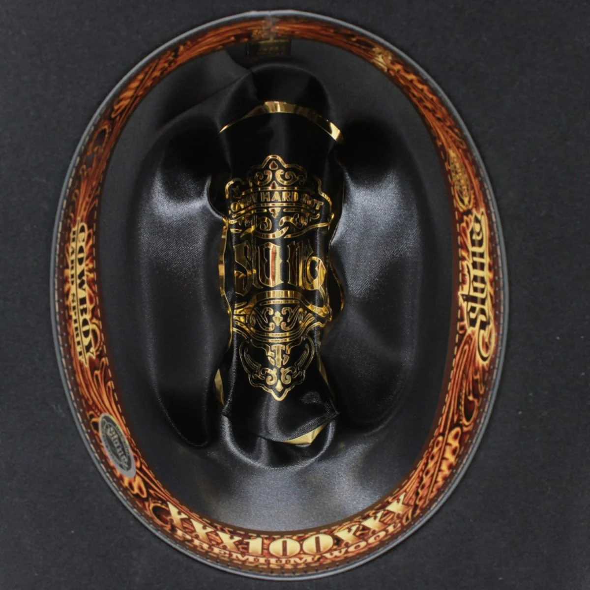 Texana 100X Estilo El Fantasma Color Negro con Plumas - Imagen 6