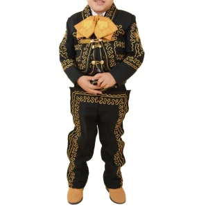 Traje Charro para Niño (TODO INCLUIDO) Negro con Oro imp-72311